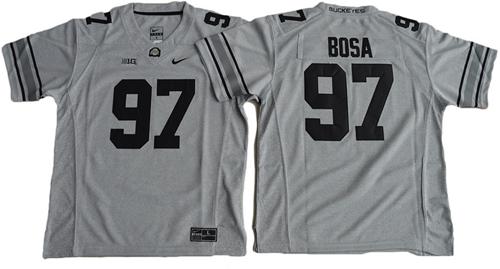 Buckeyes #97 Joey Bosa Gridion Grey II Stitched Youth NCAA Jersey - Click Image to Close